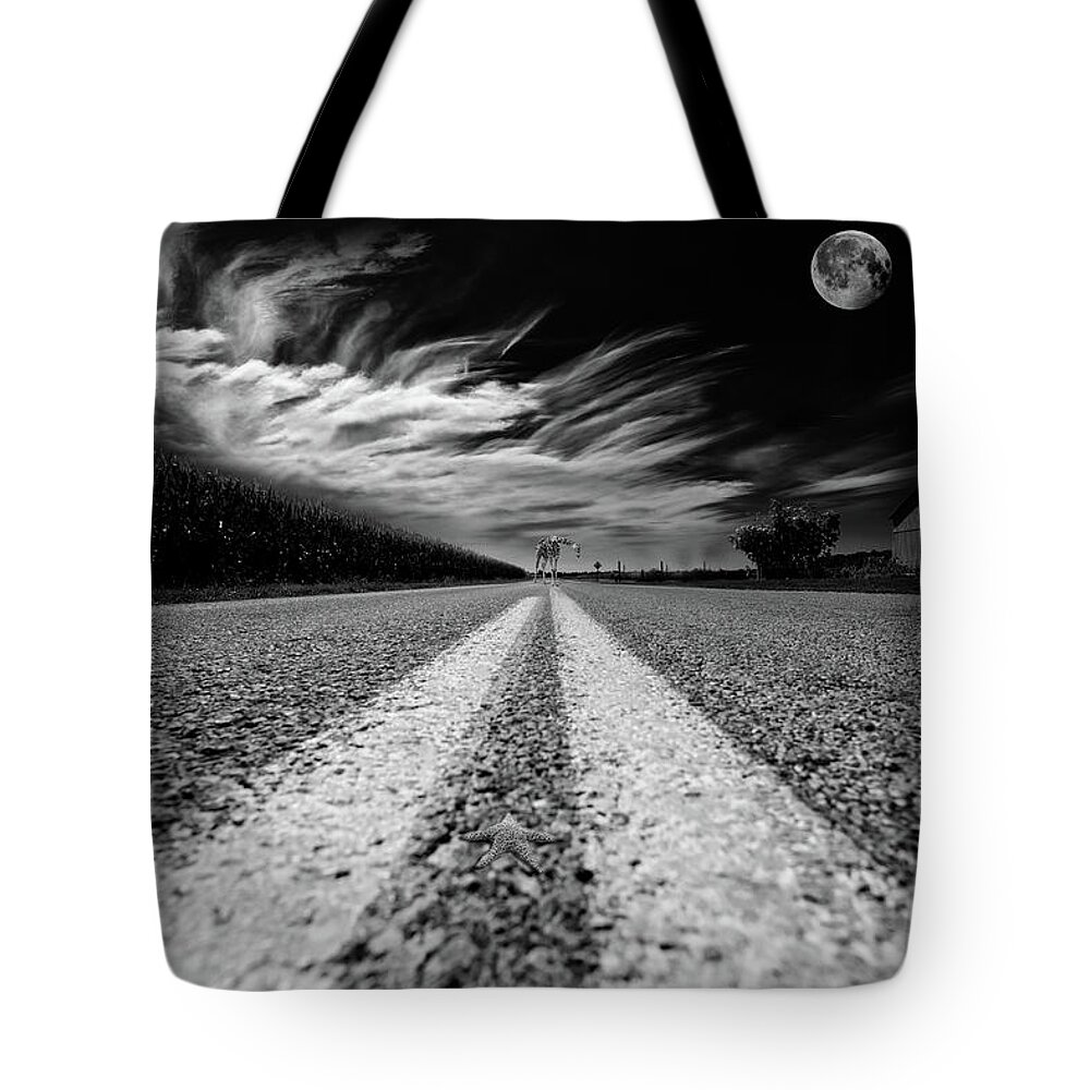 Surrealism Tote Bag featuring the photograph Country Road 51 by Kevin Cable
