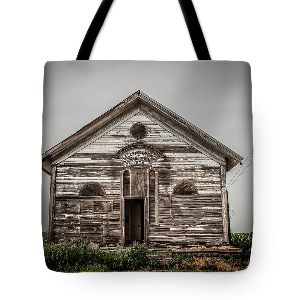 Allens Grove Tote Bag featuring the photograph Country School by Ray Congrove