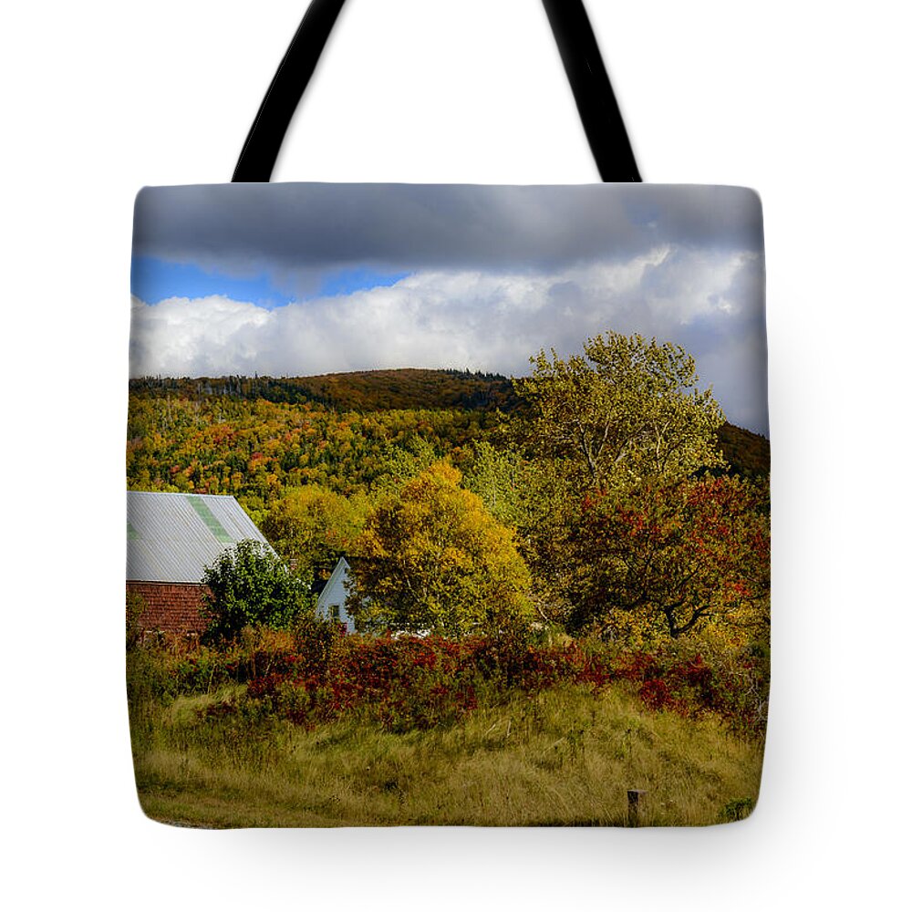 Nova Scotia Tote Bag featuring the photograph Countryside in Mabou by Ken Morris