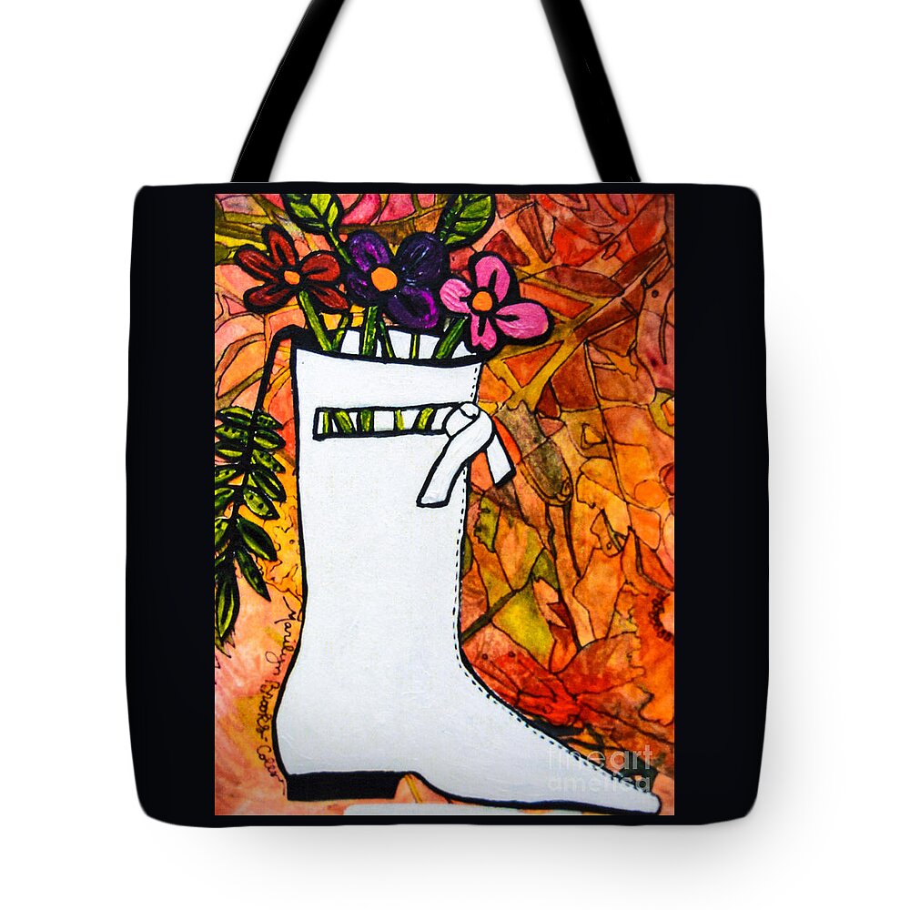 Shoe Tote Bag featuring the painting Courreges by Marilyn Brooks