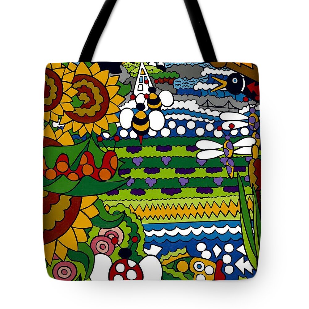 Birds Tote Bag featuring the painting Cowbirds by Rojax Art