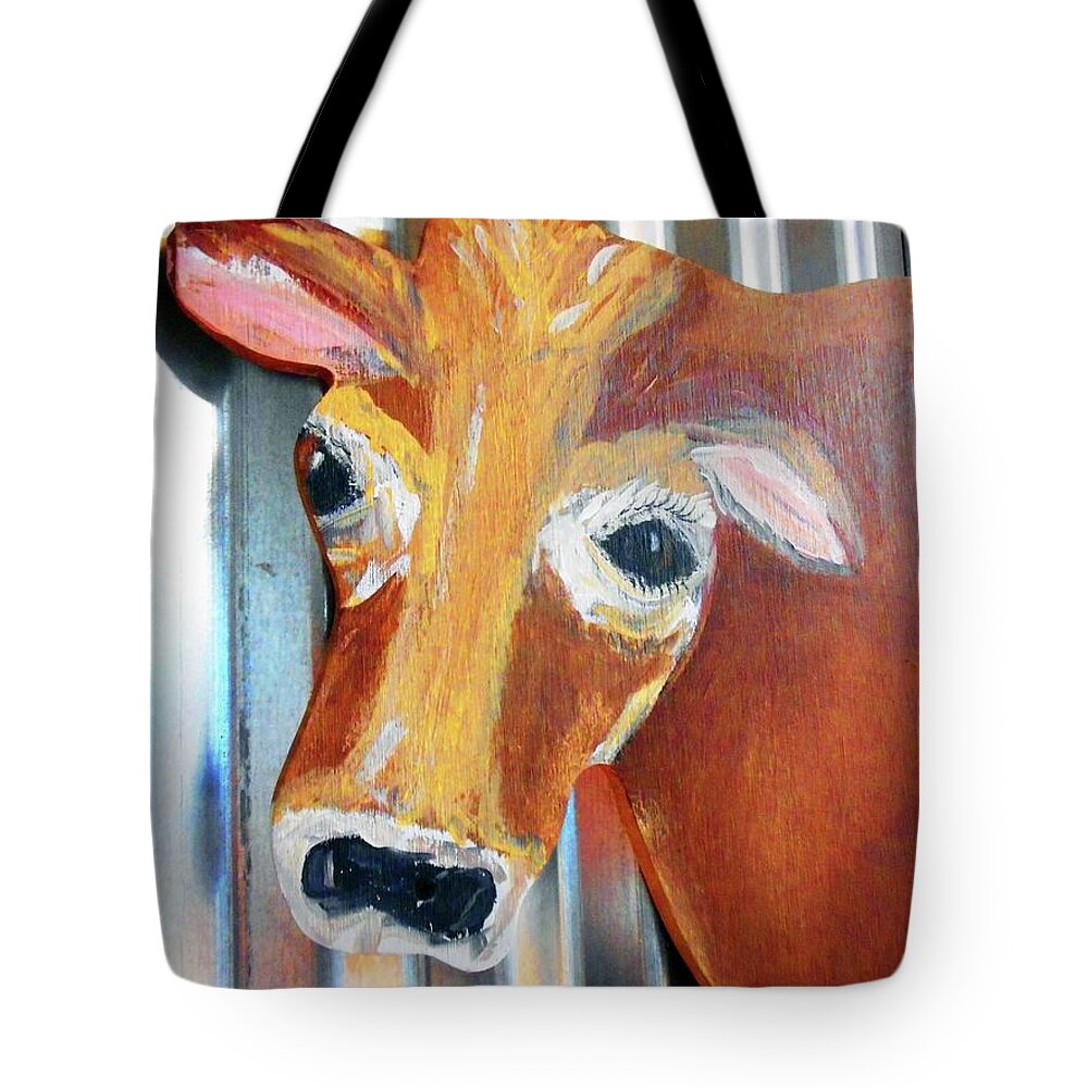 Cow Tote Bag featuring the photograph Cows 4 by Ron Kandt