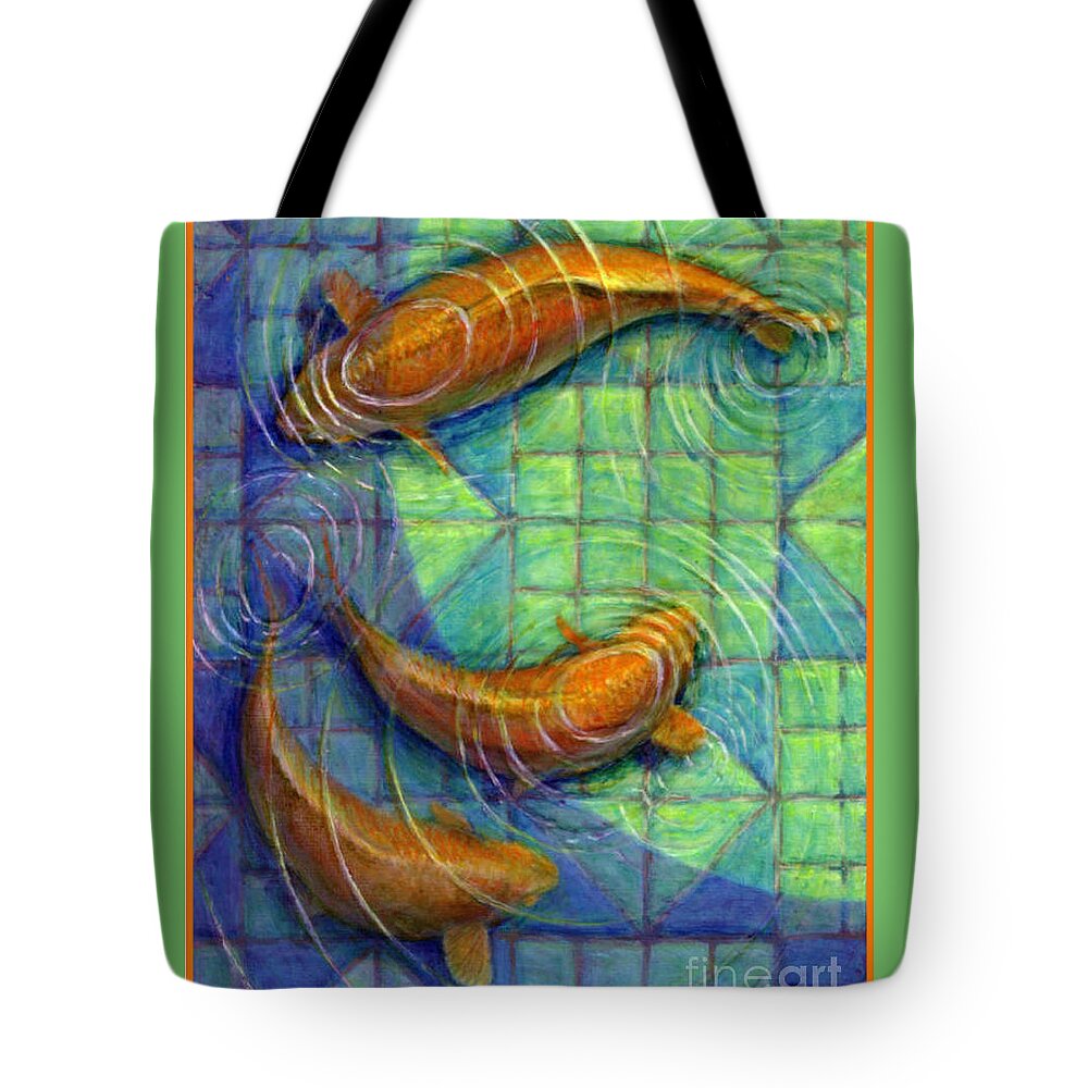 Occupy China Tote Bag featuring the painting Coy Koi by Jane Bucci