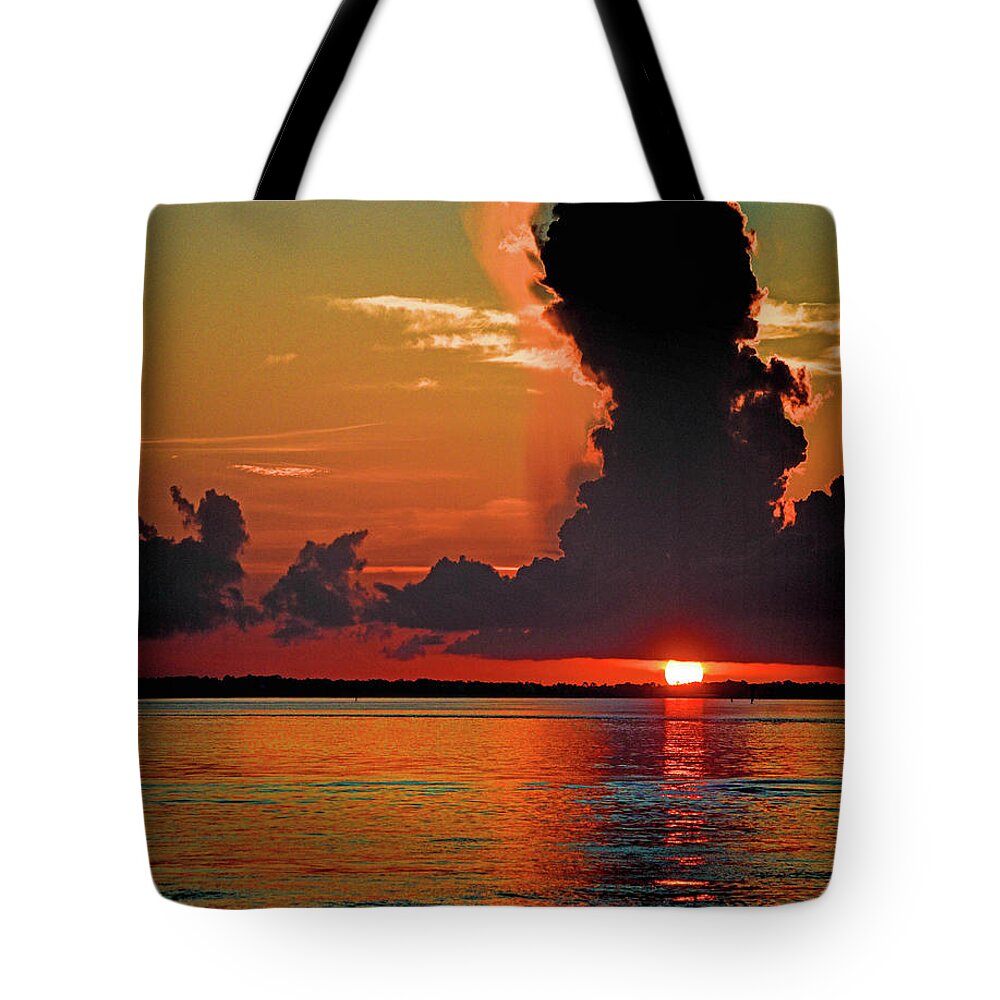Alabama Tote Bag featuring the photograph Crack in the Rain Clouds by Michael Thomas