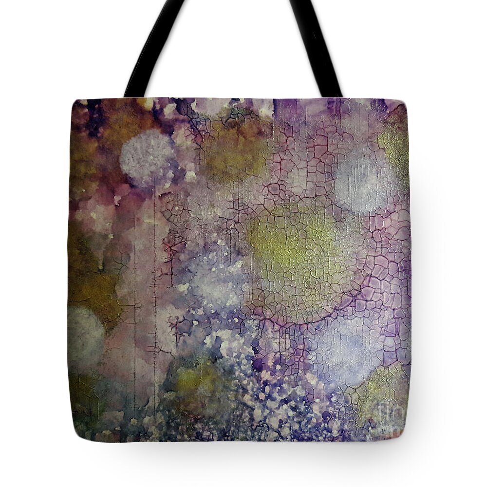 Alcohol Tote Bag featuring the painting Cracked Lights by Terri Mills