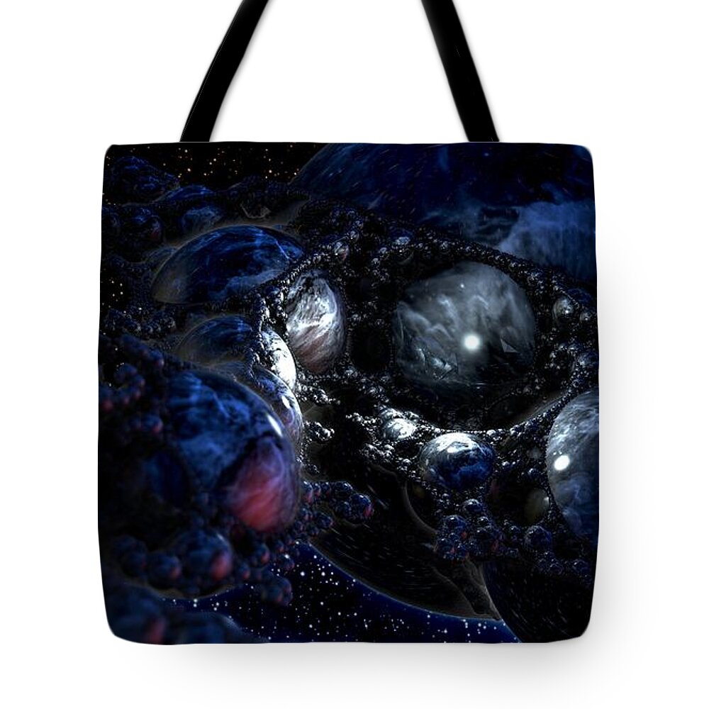 Fractal Tote Bag featuring the digital art Cradle of the Universe by Jon Munson II