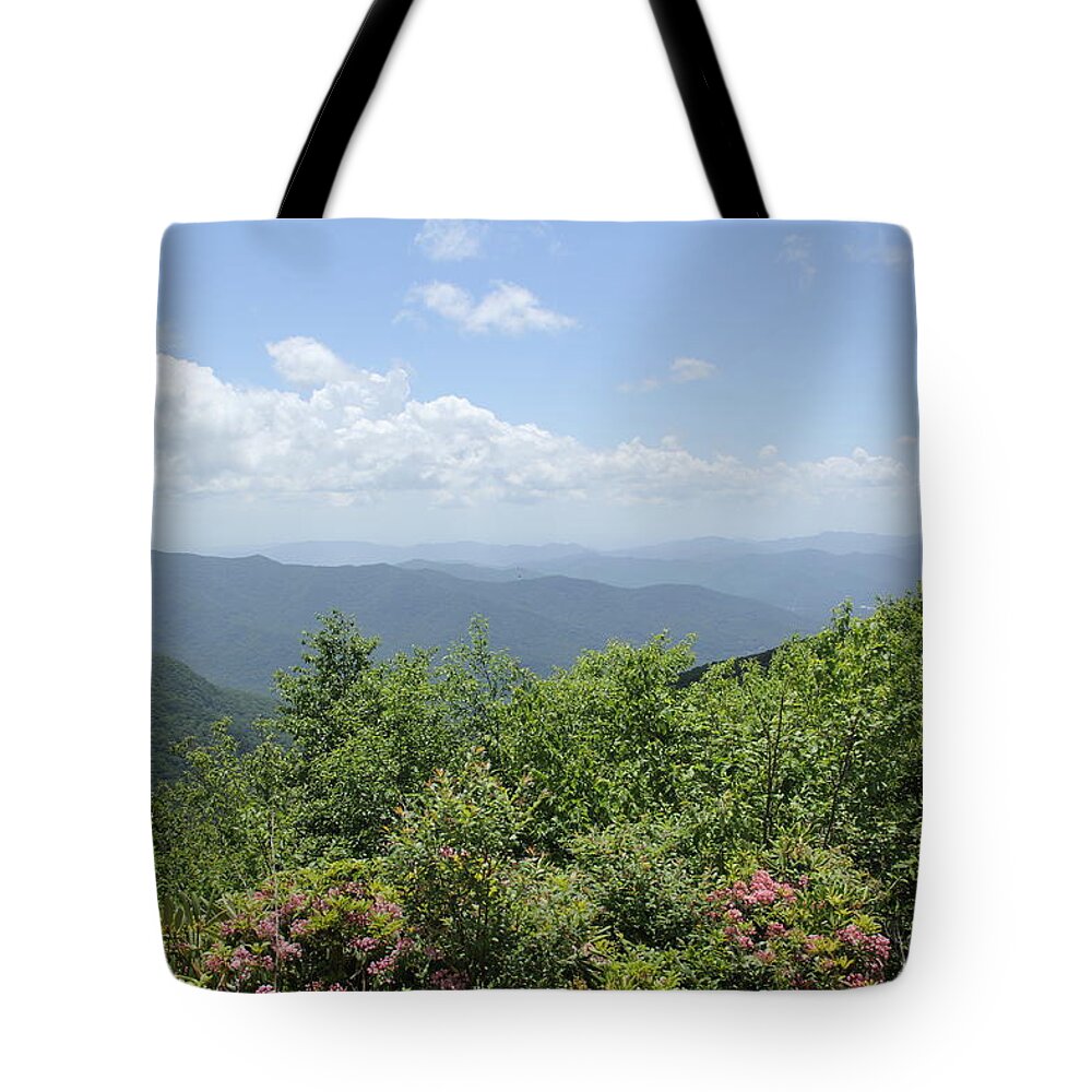 Long Range Views Tote Bag featuring the photograph Craggy View by Allen Nice-Webb