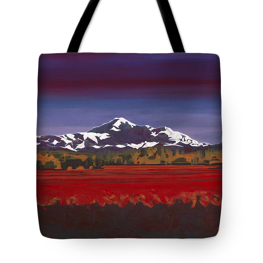 Landscape Tote Bag featuring the painting Cranberry Tide by Kathleen Tonnesen