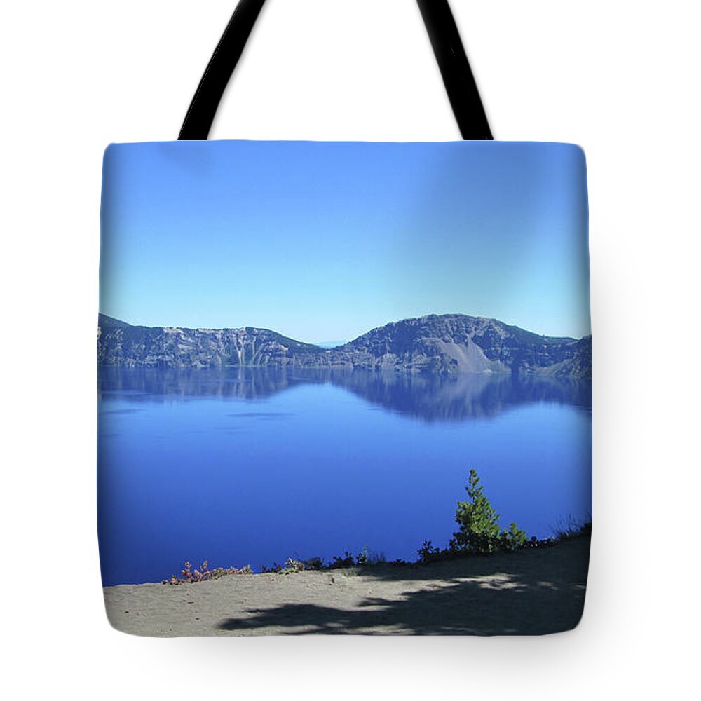 Crater Lake Tote Bag featuring the photograph Crater Lake by John Mathews