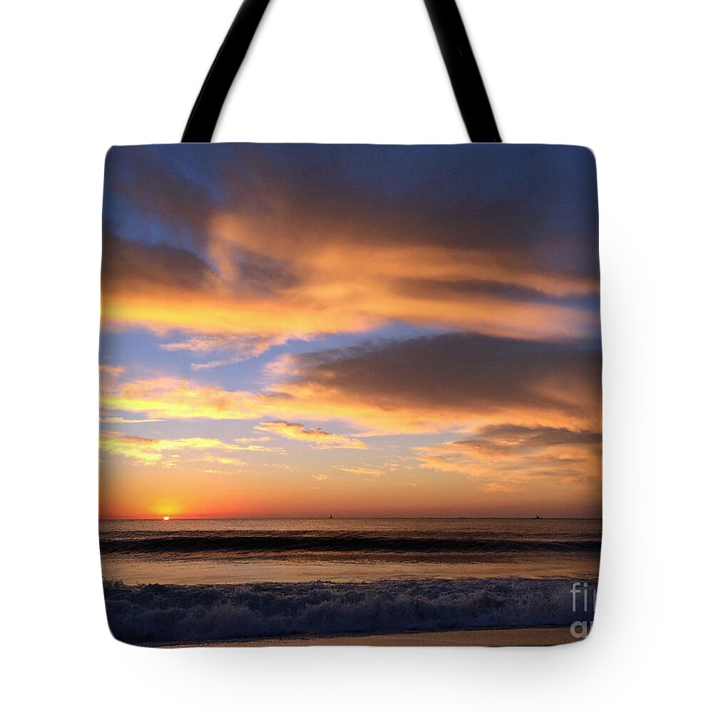 Landscape Tote Bag featuring the photograph Creamsicle Clouds III by Mary Haber