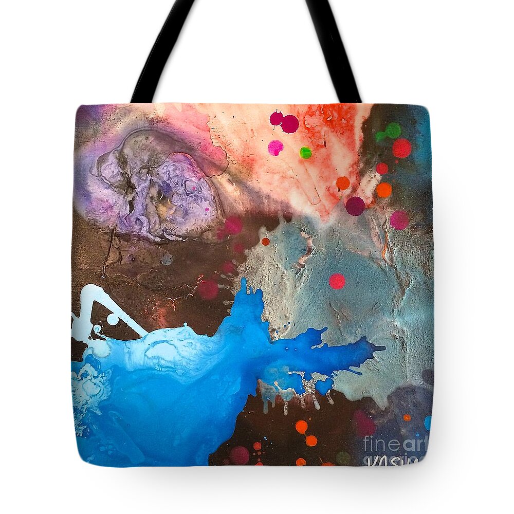 Abstract Tote Bag featuring the painting Creative Chaos by Kasha Ritter