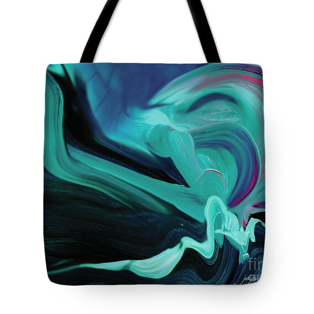 Abstract Tote Bag featuring the digital art Creativity by Jacqueline Shuler