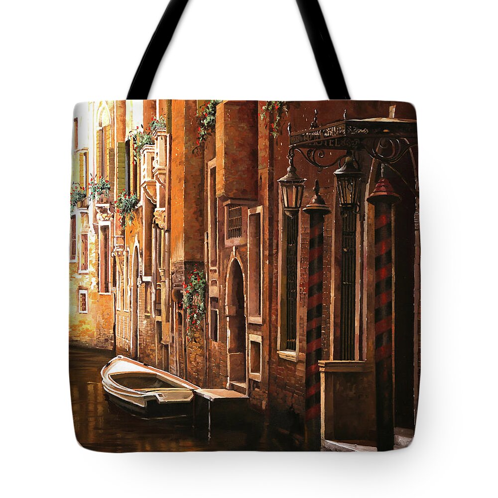 Venice Tote Bag featuring the painting Crema Veneziana by Guido Borelli