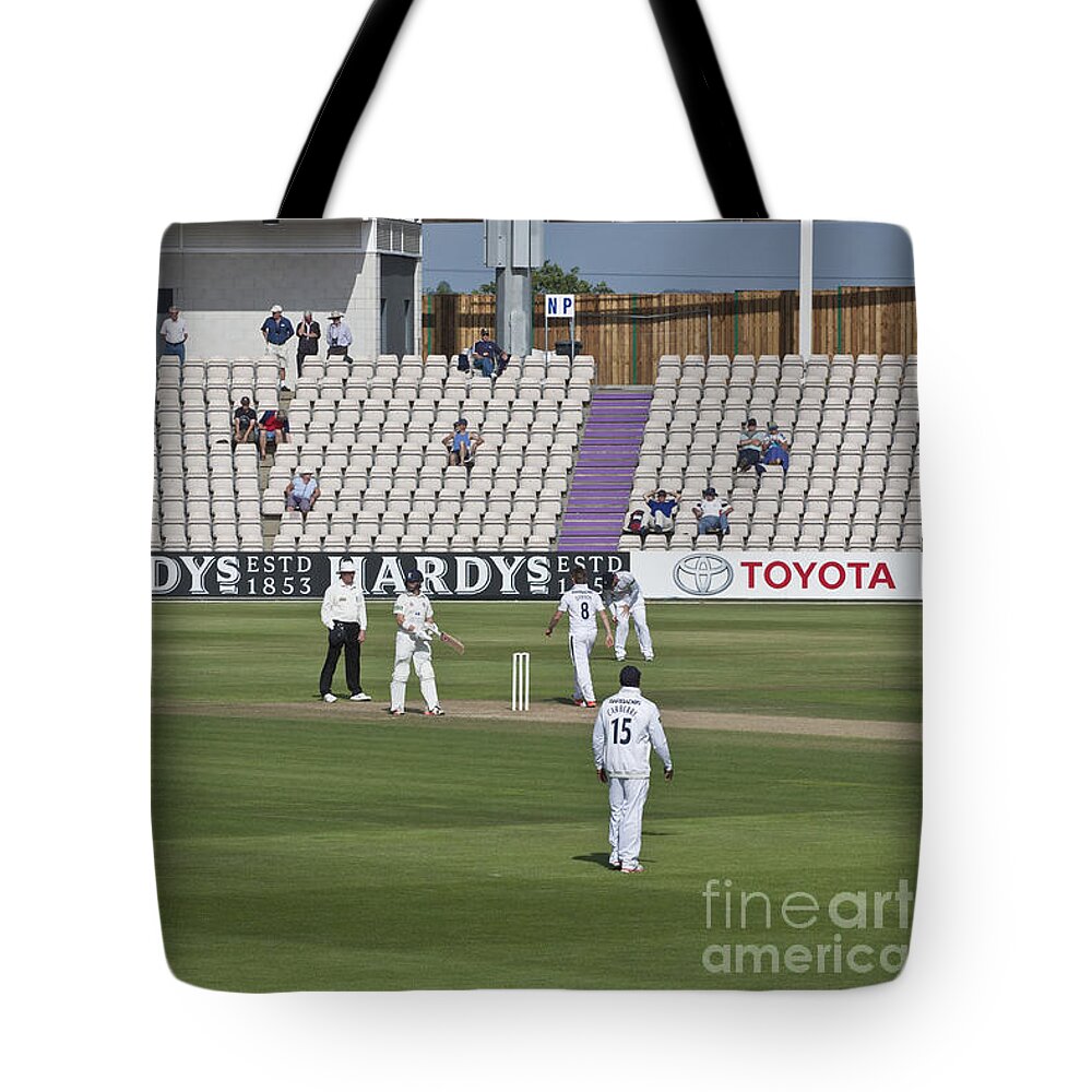 Hampshire Tote Bag featuring the photograph Cricket Match by Terri Waters