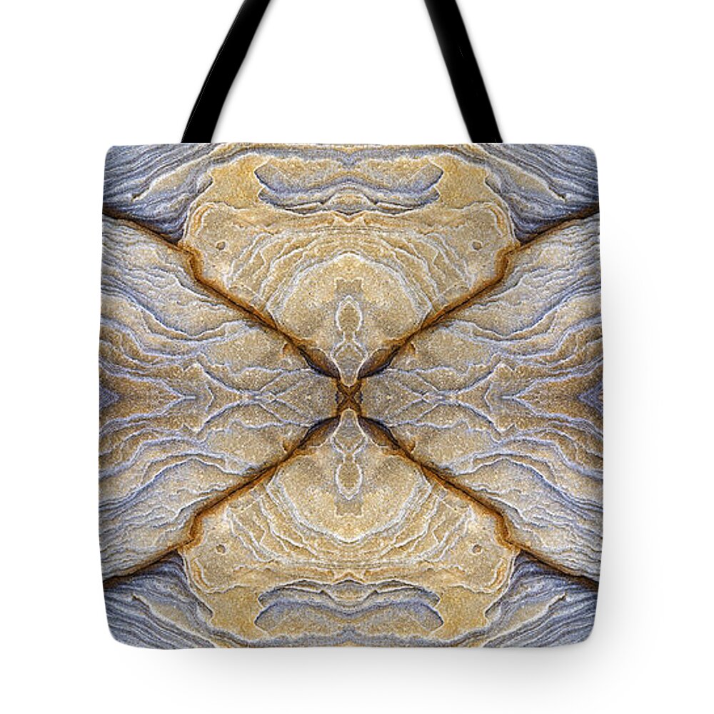 Sandstone Tote Bag featuring the photograph Cross of Change by Tim Gainey