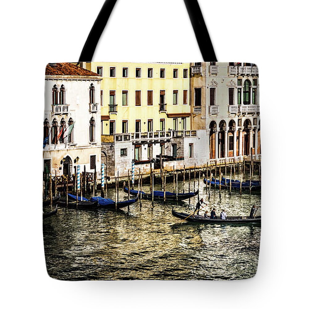 Venice Tote Bag featuring the photograph Crossing the Canal by M G Whittingham