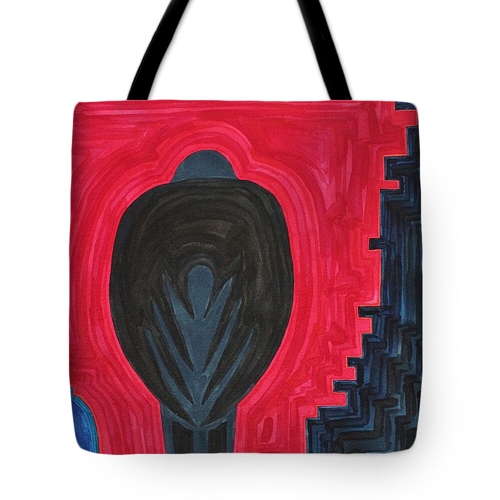 Painting Tote Bag featuring the painting Crow original painting by Sol Luckman