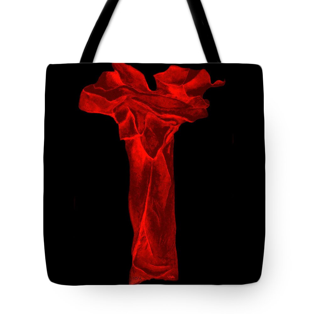 Viva Anderson Tote Bag featuring the drawing Cruciform -22 by VIVA Anderson