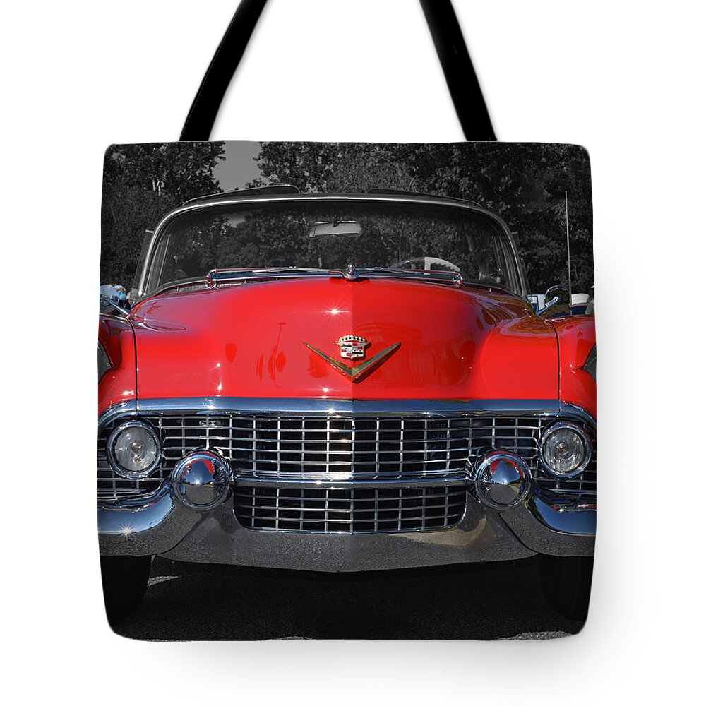 1954 Cadillac Convertible Tote Bag featuring the photograph Cruising Americana by Anthony Baatz