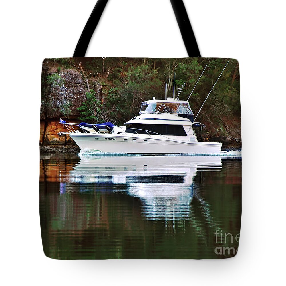 Cruising The River Tote Bag featuring the photograph Cruising the River by Kaye Menner by Kaye Menner