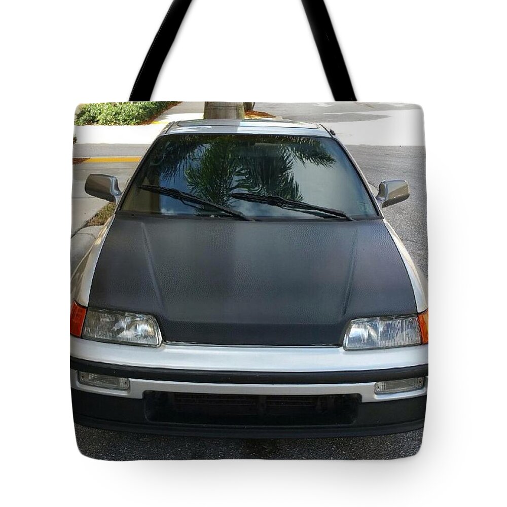 Crxlife Tote Bag featuring the photograph #crx #sexyrex #88si #classic #crxdx by Noelle Dumas