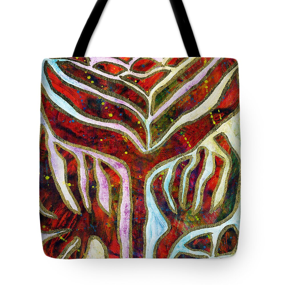 Acrylic Tote Bag featuring the painting Cry Out by Judi Lynn