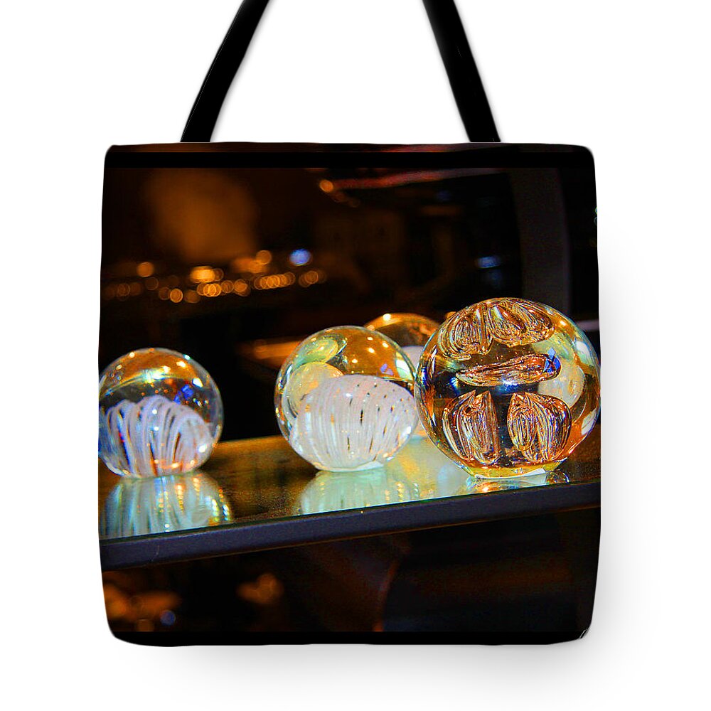 Crystal Tote Bag featuring the photograph Crystal Balls by Diana Haronis