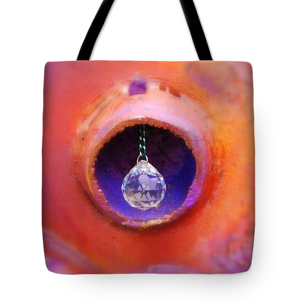 Masks Tote Bag featuring the mixed media Crystal Light by Sofanya White
