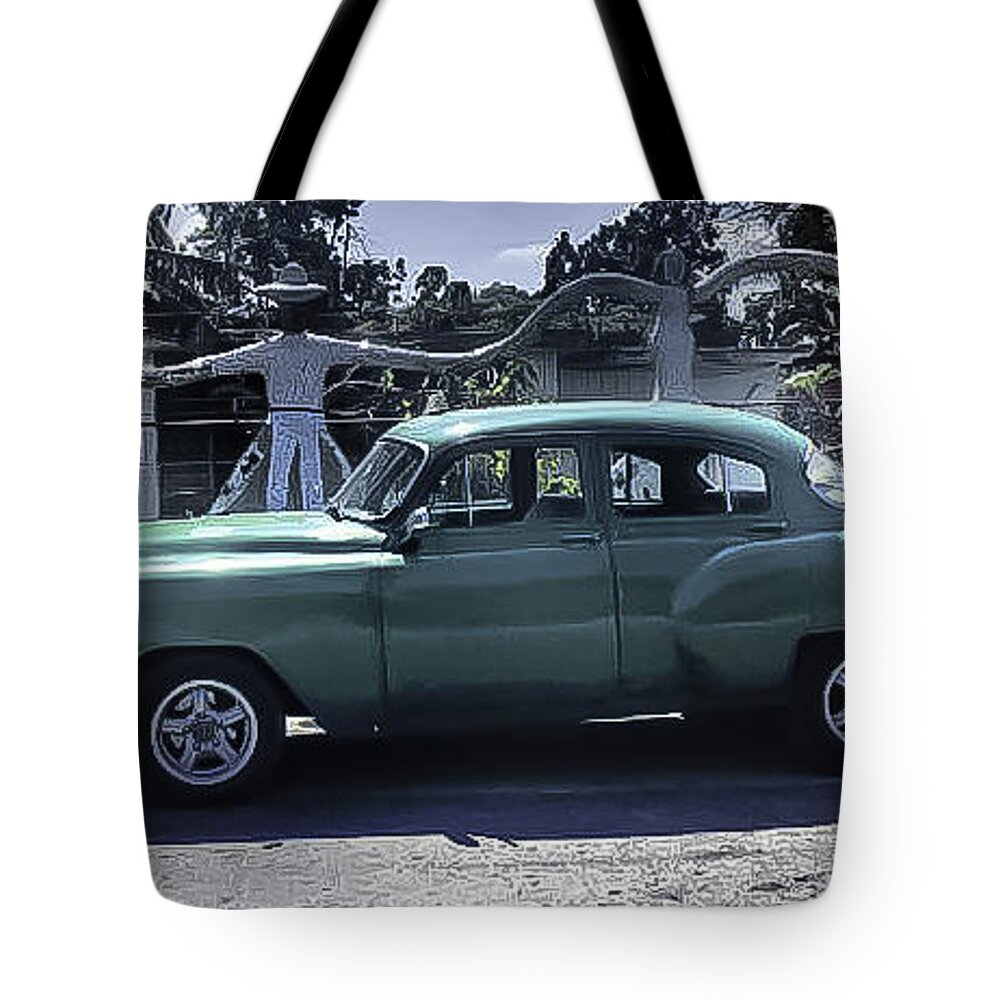Cuba Tote Bag featuring the photograph Cuba Car 8 by Will Burlingham