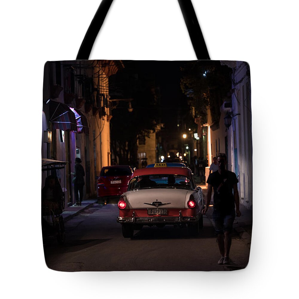 Cojimar Tote Bag featuring the photograph Cuban Night Ride by Art Atkins