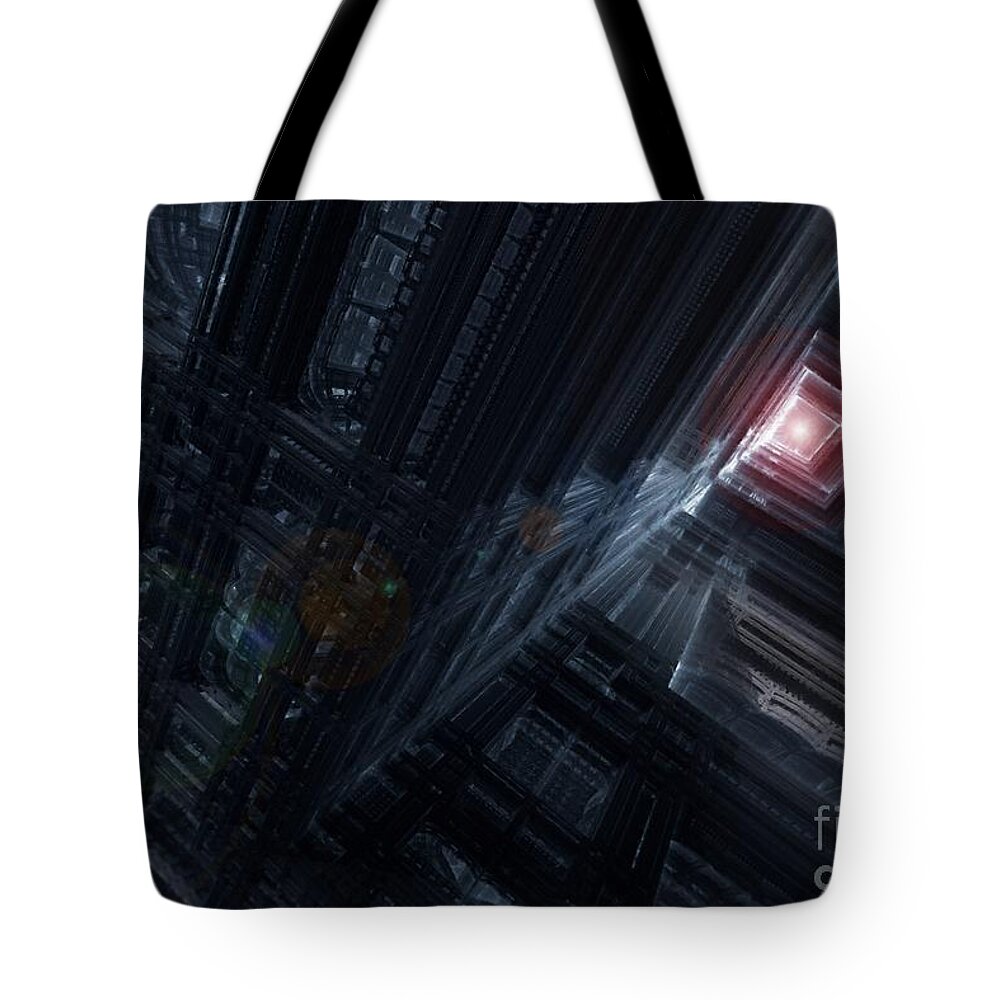 Digital Tote Bag featuring the painting Cube by Jonas Luis