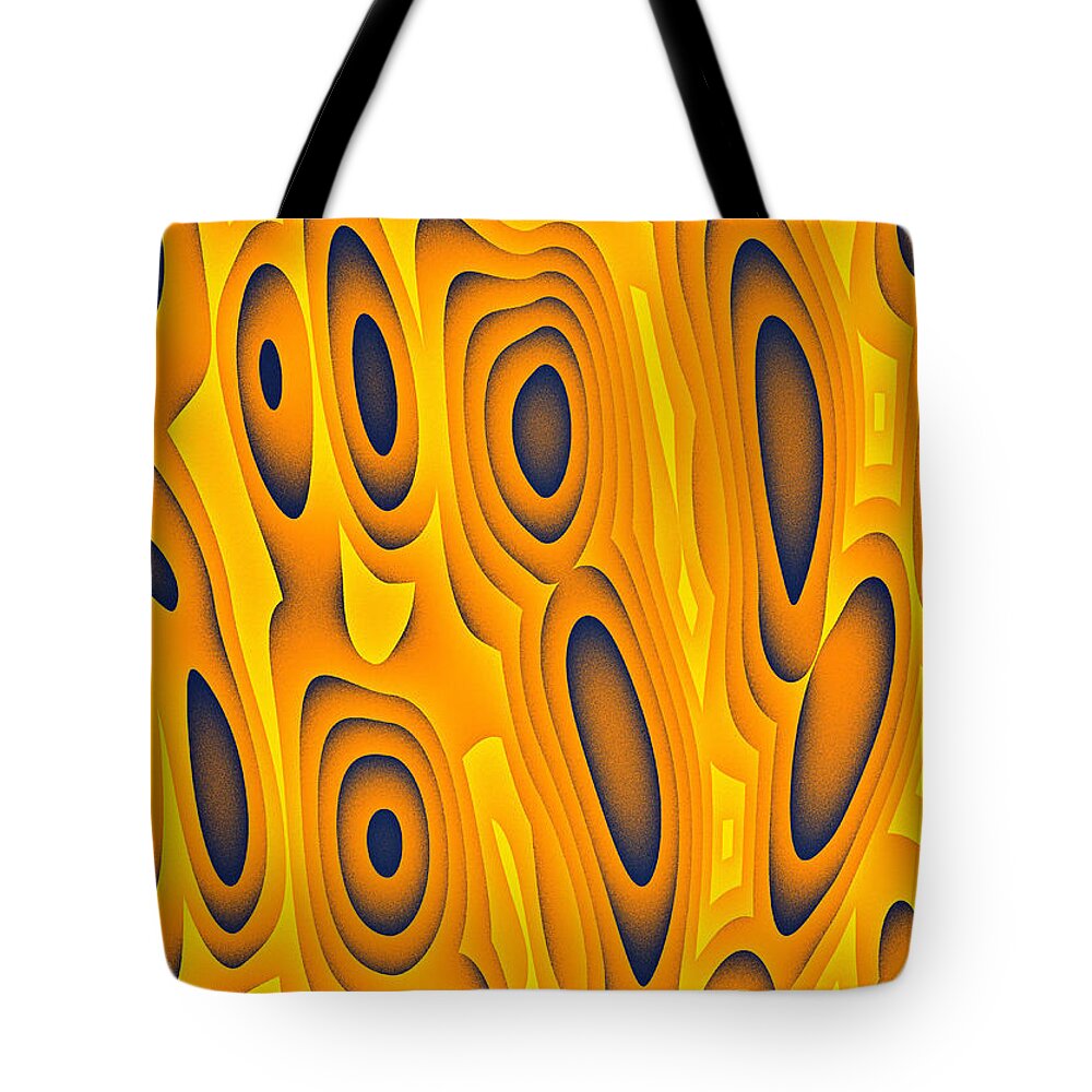 Orange Blue Abstract Expressionist Tote Bag featuring the digital art Cuiditheoiri by Jeff Iverson