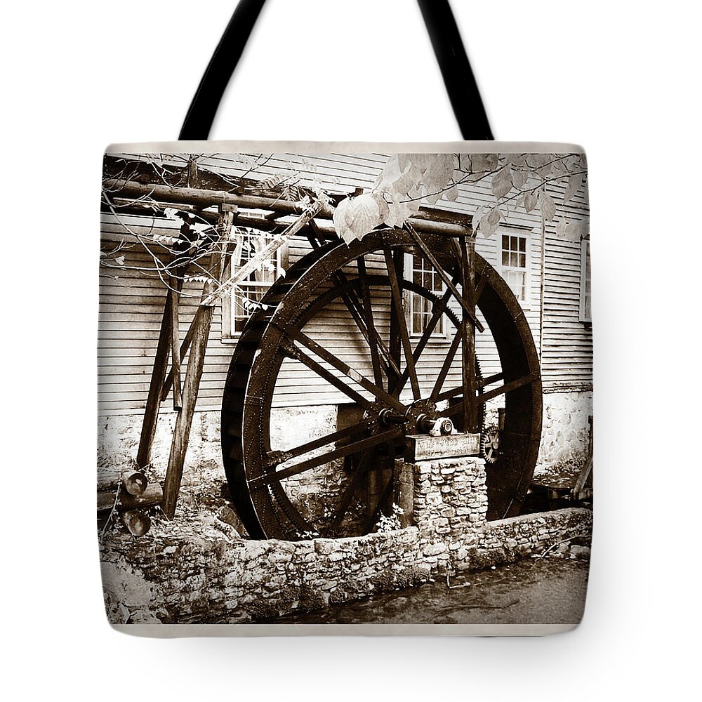 Vintage Photography Tote Bag featuring the photograph Cumberland Gap Old Mill House by Phil Perkins