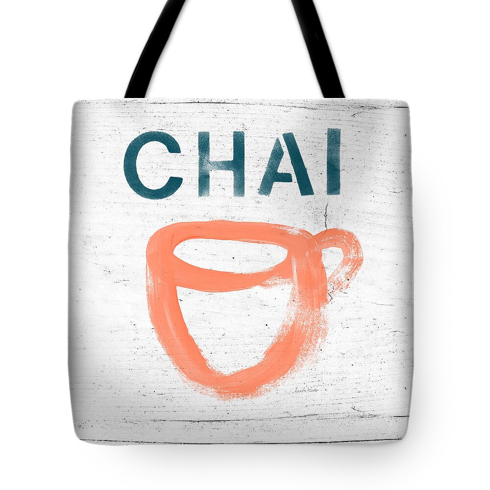Tea Tote Bag featuring the painting Cup of Chai- Art by Linda Woods by Linda Woods