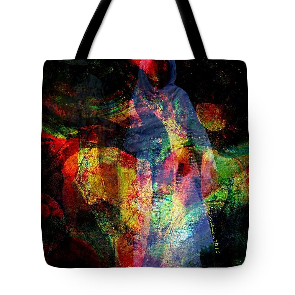 Fania Simon Tote Bag featuring the digital art Curious Spirit by Fania Simon
