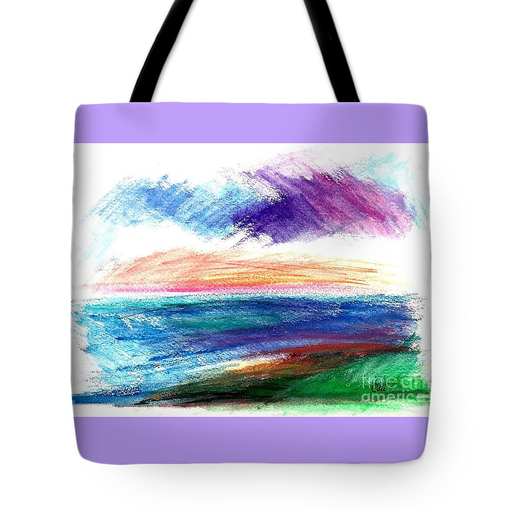 What Get For Tote Bag featuring the painting Currents by Corinne Carroll
