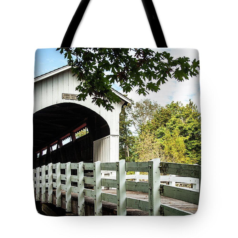 Bridge Tote Bag featuring the photograph Currin Bridge by Jim Adams