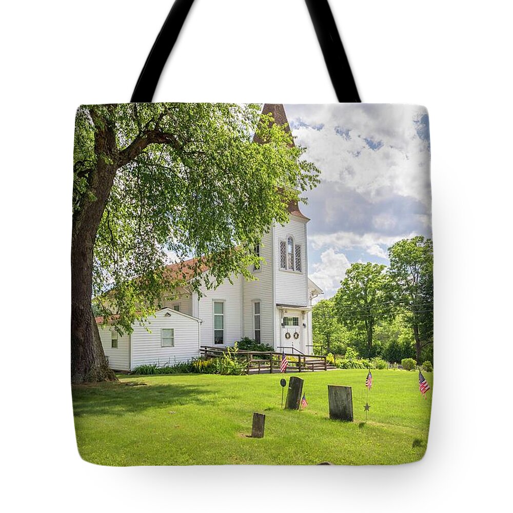 Governor Tote Bag featuring the photograph Curtin United Methodist by R Thomas Berner