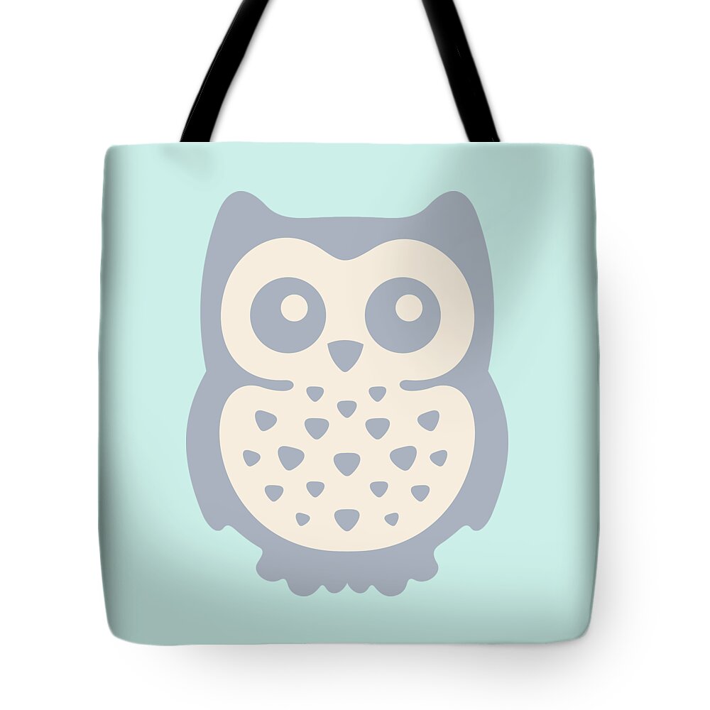 Pastel Tote Bag featuring the digital art Cute Owl by Julia Jasiczak