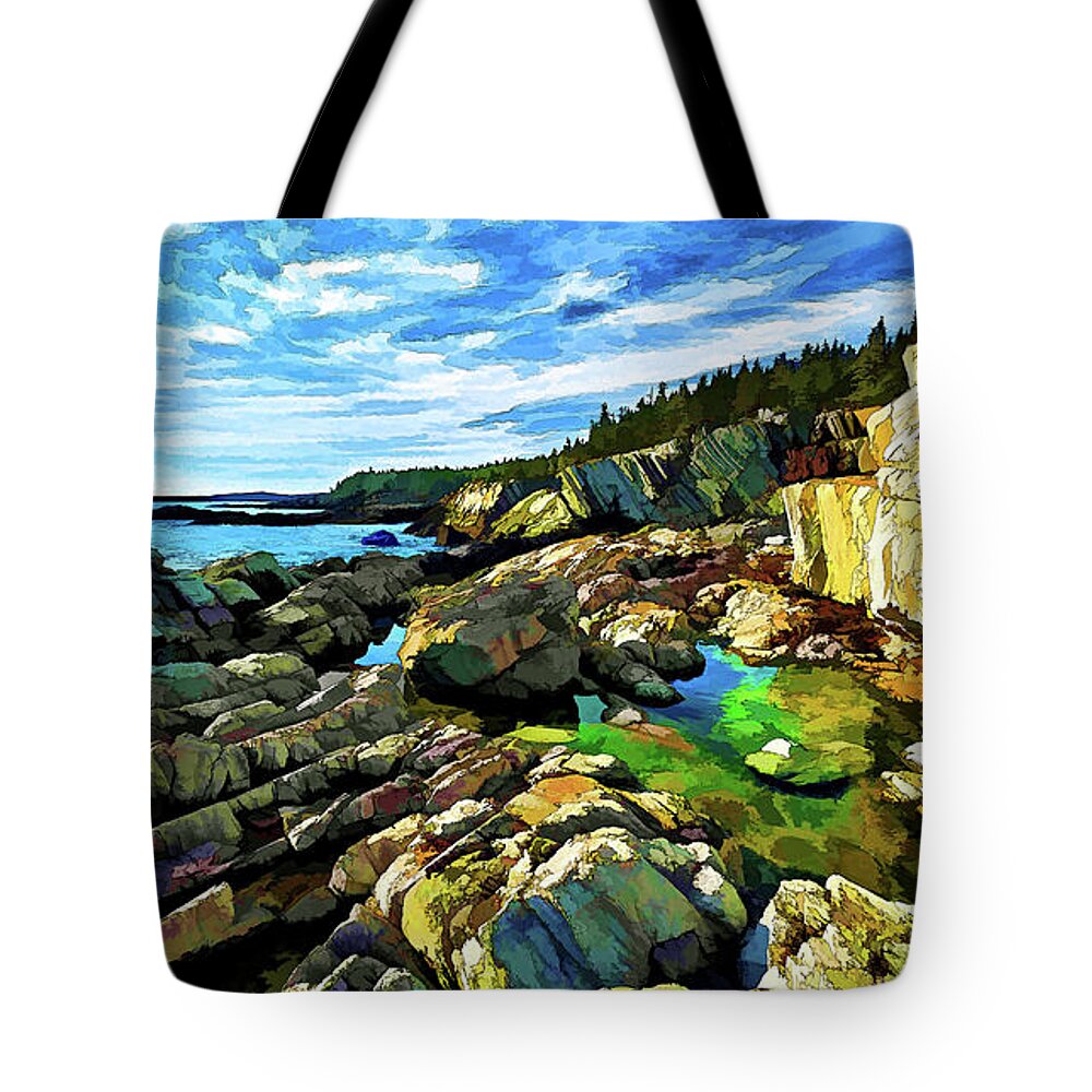 Nature Tote Bag featuring the photograph Cutler Coast at Fairy Head by ABeautifulSky Photography by Bill Caldwell