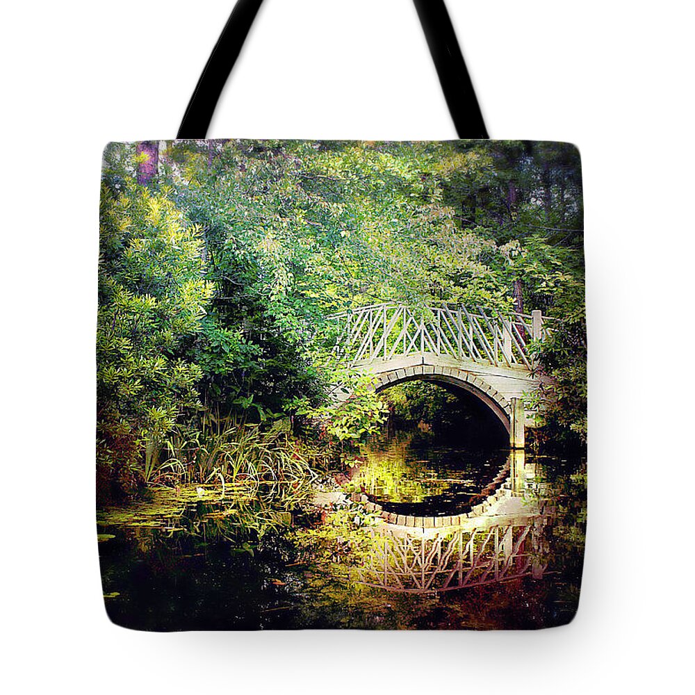 Bridge Tote Bag featuring the photograph Cypress Gardens by Jessica Brawley