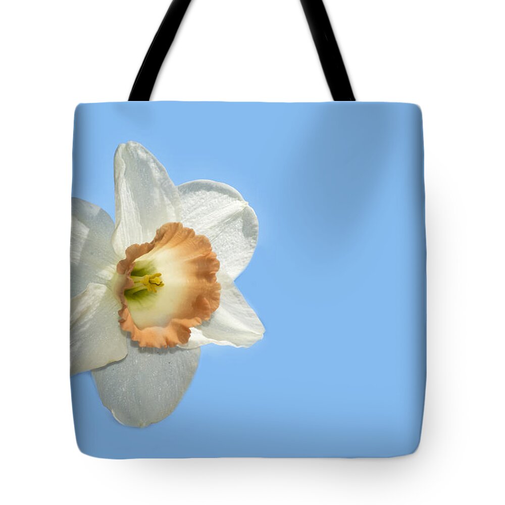 Blue Sky Tote Bag featuring the photograph Daffodil by Cathy Kovarik