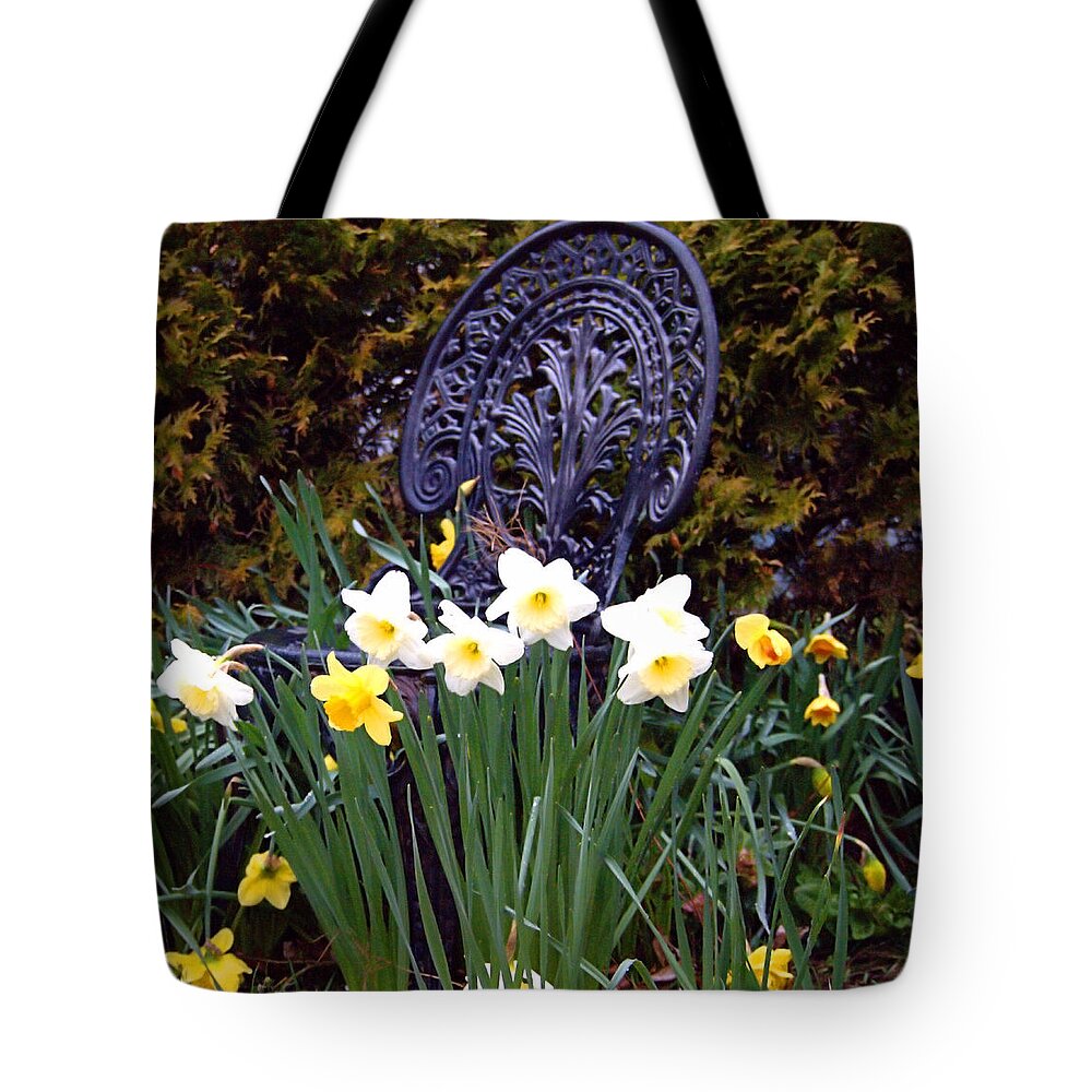 Spring Tote Bag featuring the photograph Daffodil Garden by Newwwman