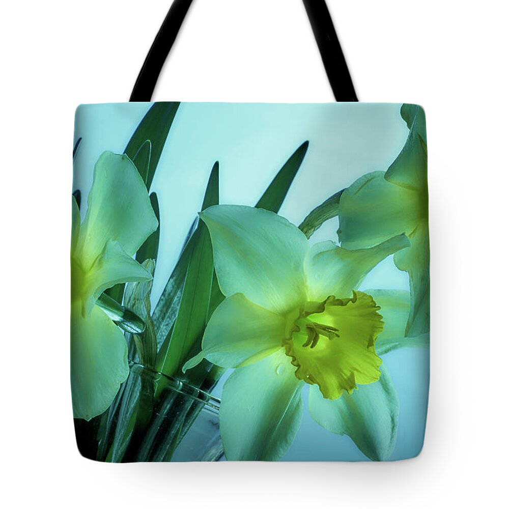 Daffodils Tote Bag featuring the photograph Daffodils2 by Loni Collins