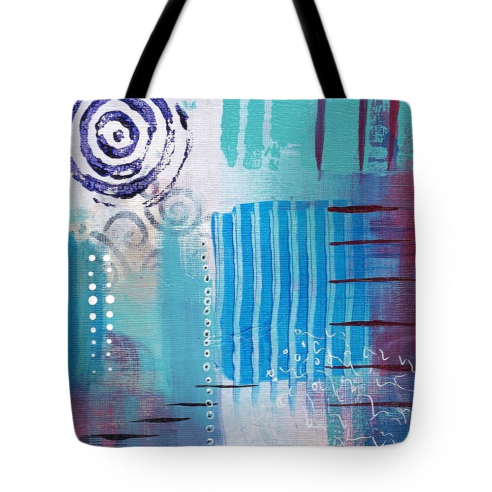 Abstractart Tote Bag featuring the painting Daily Abstract Four by Suzzanna Frank