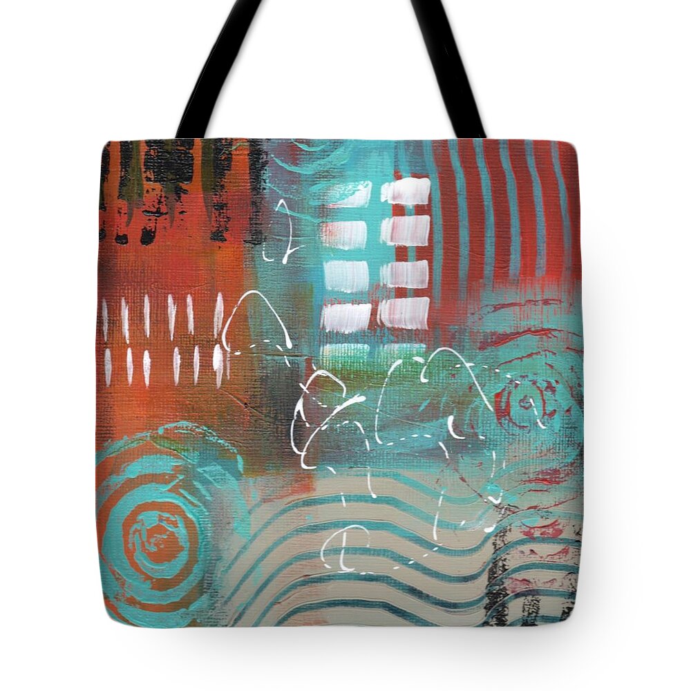 Abstractart Tote Bag featuring the painting Daily Abstract Week 2, #2 by Suzzanna Frank