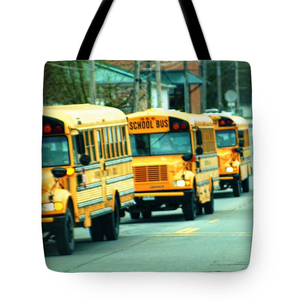 School Tote Bag featuring the photograph Daily Parade by Cricket Hackmann