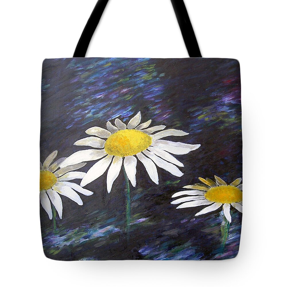 2005 Tote Bag featuring the painting Daisies by Will Felix