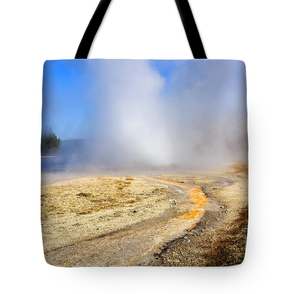 Daisy Geyser Tote Bag featuring the photograph Daisy Geyser by Ben Graham