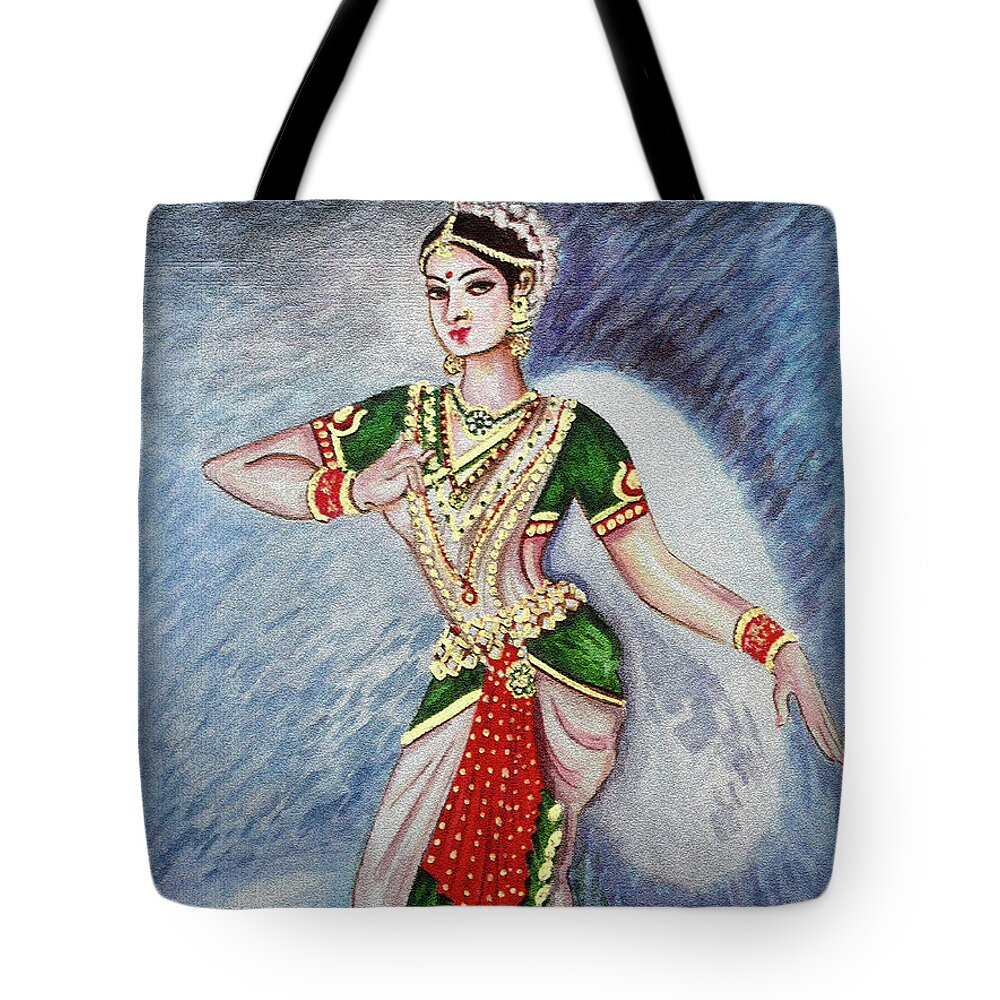 Dance Tote Bag featuring the painting Dance 2 by Harsh Malik